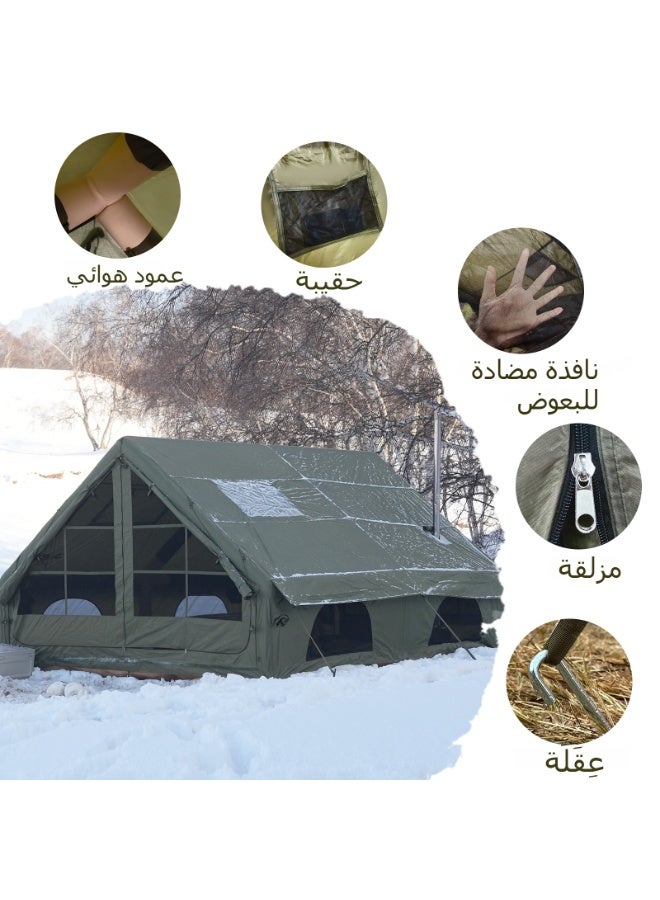 Pakicetus Super Large12㎡ Easy Set Inflatable Camping Tent, Four Seasons Universal, Safe Haven - Image 3